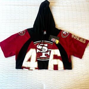 NFL San Francisco 49er’s Jersey Crop Top